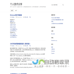 个人技术分享